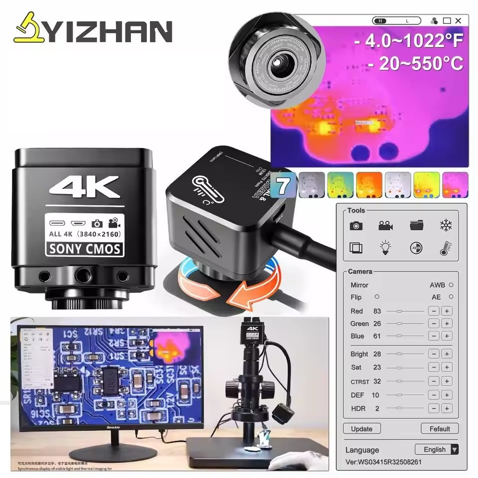 Repair Electronics - Тепловизор YIZHAN 256*192 пикселей, 4K, для