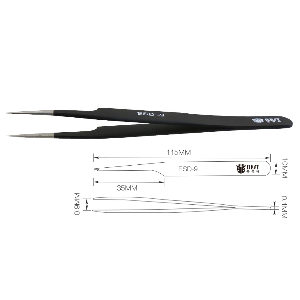 BST-ESD-9 Антистатические пинц – обзор и цена Smd Tweezer Set